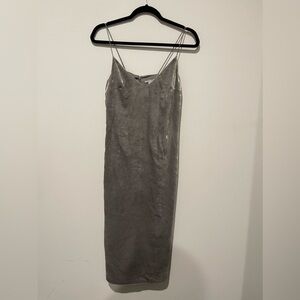 H&M Grey Velvet Dress